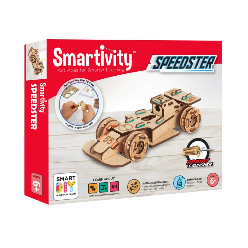 Smartivity Speedster 3D Wooden Model Engineering STEM Learning Toy for Kids Ages 6 and Up - Image 1